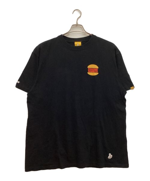 FR2（エフアールツー）FR2 (ファッキングラビッツ) Rabbit Burger T-shirt / ラビットバーガーTシャツ　クルーネック　バックプリント ブラック サイズ:XLの古着・服飾アイテム