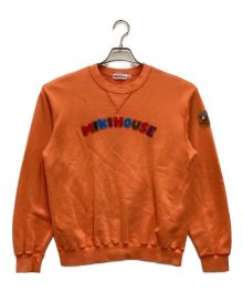 mikihouse（ミキハウス）の古着「90S アーチロゴスウェット　クルーネック　ロゴワッペン」｜オレンジ