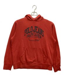 POLO JEANS CO.×RALPH LAUREN（ポロジーンズカンパニー×ラルフローレン）の古着「古着3連アーチロゴパーカー」｜レッド