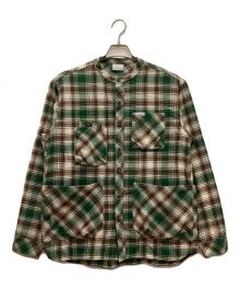 Columbia（コロンビア）の古着「CHICAGO AVENUE SHIRT / シカゴアベニューシャツ　ネルシャツ　バンドカラー　タータンチェック　ポケットデザイン」｜グリーン