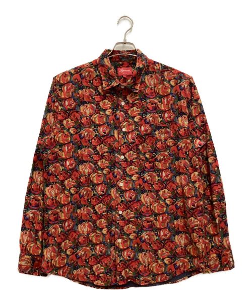 SUPREME（シュプリーム）Supreme (シュプリーム) Roses Corduroy Shirt / ローズコーデュロイシャツ　18AW レッド サイズ:Lの古着・服飾アイテム