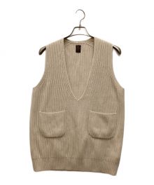 BATONER（バトナ―）の古着「V-NECK BIG VEST」｜ベージュ