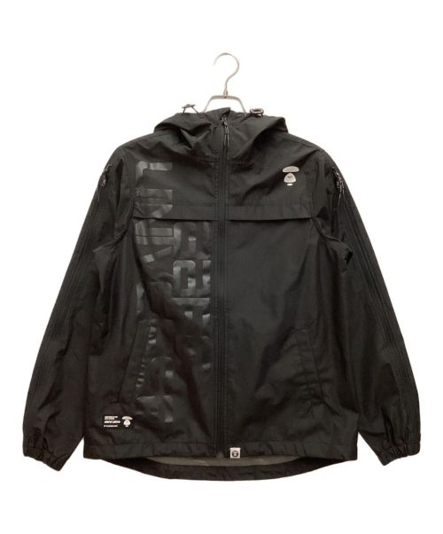 A BATHING APE（アベイシングエイプ）A BATHING APE (アベイシングエイプ) AAPE TONAL LOGO PRINT WINDBREAKER / AAPE トーナルロゴプリントウインドブレーカー ブラック サイズ:Mの古着・服飾アイテム