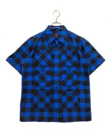 South2 West8×BEAMS BOY（サウスツー ウエストエイト×ビームスボーイ）の古着「別注 Buffalo Check 6Pocket Shirt / バッファローチェック 6ポケットシャツ」｜ブルー×ブラック