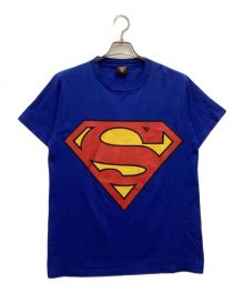 Warner Bros.（ワーナー・ブラザーズ）の古着「古着 SUPERMAN Tee スーパーマン プリント クルーネック USA製」｜ブルー