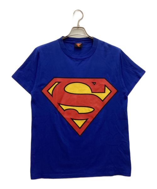 Warner Bros.（ワーナー・ブラザーズ）WARNER BROS. (ワーナー・ブラザーズ) 古着 SUPERMAN Tee スーパーマン プリント クルーネック USA製 ブルー サイズ:Mの古着・服飾アイテム