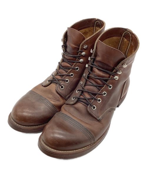 RED WING（レッドウィング）RED WING (レッドウィング) IRON RANGER / アイアンレンジャー　レースアップ　ワークブーツ　USA製 ブラウン サイズ:28.0の古着・服飾アイテム