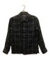RUDE GALLERY（ルードギャラリー）の古着「ウールチェックオープンカラーシャツ」｜ブラック
