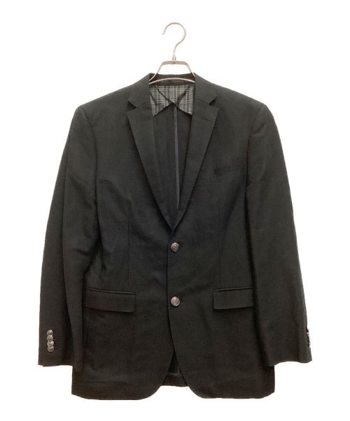 BURBERRY BLACK LABEL（バーバリーブラックレーベル）BURBERRY BLACK LABEL (バーバリーブラックレーベル) コットンリネンテーラードジャケット ブラック サイズ:Sの古着・服飾アイテム