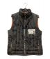 NEIGHBORHOOD（ネイバーフッド）の古着「DEJ SC . DOWN / NC-VEST ダウンベスト　デジタルスノーカモ柄　ロゴジップ　スタンドカラー　19AW」｜グレー