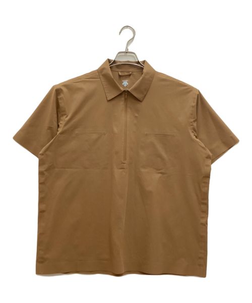 DESCENTE（デサント）DESCENTE (デサント) HALF ZIP P/O SHIRT / ハーフジッププルオーバーシャツ ブラウン サイズ:Mの古着・服飾アイテム