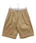 BEAMS PLUS（ビームスプラス）の古着「2 Pleats Shorts Twill / 2プリーツ ショーツ ツイル　チノハーフパンツ」｜ベージュ