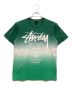 stussy（ステューシー）の古着「プリントTシャツ　クルーネック　グラデーション」｜グリーン