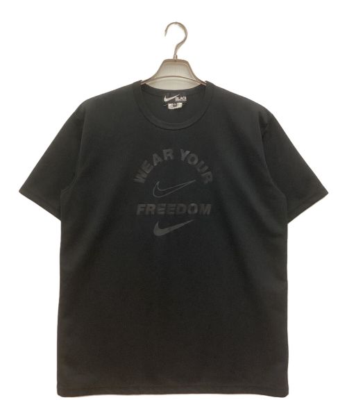 NIKE×BLACK COMME des GARCONS（ナイキ×ブラックコムデギャルソン）NIKE×BLACK COMME des GARCONS (ナイキ×ブラックコムデギャルソン) プリントTシャツ　クルーネック　スポーツ ブラック サイズ:XXLの古着・服飾アイテム