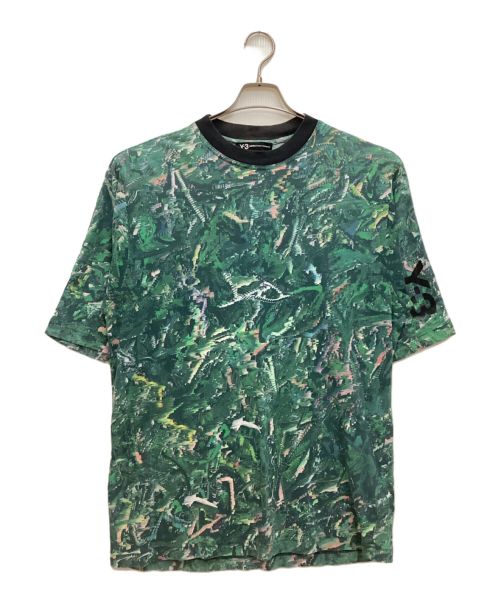 Y-3（ワイスリー）Y-3 (ワイスリー) スリーブロゴグラフィックTシャツ グリーン サイズ:Sの古着・服飾アイテム