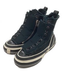 Y's×VESSEL（ワイズ×ベッセル）の古着「HIGH-CUT SNEAKERS / ハイカットスニーカー　2WAY　ボリューム　ブーツ」｜ブラック