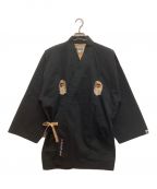 A BATHING APEアベイシングエイプ）の古着「kimono shirt / 着物シャツ　刺繍　忍者」｜ブラック