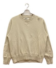 MHL×LOOPWHEELER（エムエイチエル×ループウィラー）の古着「LIGHT LOOPBACK COTTON CN / ライトループバックコットンクルーネック　スウェット」｜ベージュ