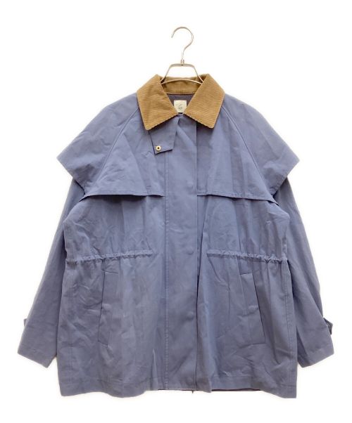 6(ROKU) BEAUTY&YOUTH（ロク ビューティーアンドユース）6(ROKU) BEAUTY&YOUTH (ロク ビューティーアンドユース) COTTON BAFU CORDUROY COLLAR JACKET / コットン バフ コーデュロイ カラー ジャケット スカイブルー サイズ:36の古着・服飾アイテム