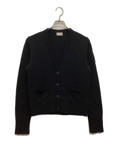 MONCLER（モンクレール）MONCLER (モンクレール) MAGLIONE TRICOT CARDIGAN カシミヤ混Vネックカーディガン ブラック サイズ:Mの古着・服飾アイテム