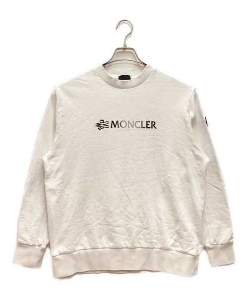 MONCLER（モンクレール）MONCLER (モンクレール) FELPA LOGATAスウェット　クルーネック　グラデーションロゴ ホワイト サイズ:XSの古着・服飾アイテム