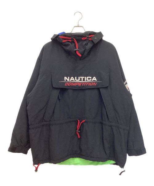 NAUTICA（ノーティカ）NAUTICA (ノーティカ) 90’Sプルオーバーパーカー　ナイロン　ロゴ刺繍　中綿 ネイビー サイズ:XLの古着・服飾アイテム