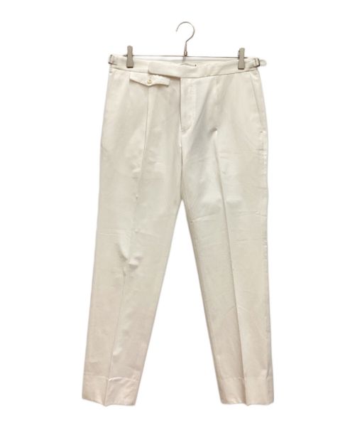 INCOTEX（インコテックス）INCOTEX (インコテックス) スリムフィットチノトラウザーズ　コットン ホワイト サイズ:48の古着・服飾アイテム