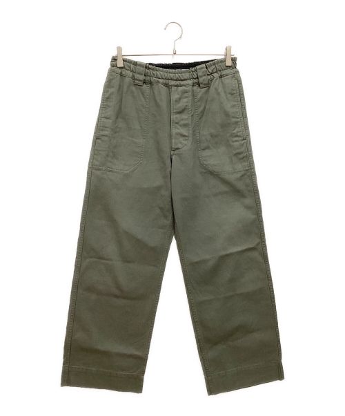 MHL（エムエイチエル）MHL (エムエイチエル) ORGANIC COTTON GABARDINE / オーガニックコットンギャバジン　チノ　イージーパンツ オリーブ サイズ:Sの古着・服飾アイテム