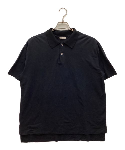 AURALEE（オーラリー）AURALEE (オーラリー) HIGH GAUGE PIQUE DOUBLE CLOTH POLO / ハイゲージピケダブルクロスポロ ブラック サイズ:3の古着・服飾アイテム