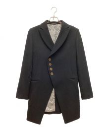 Vivienne Westwood man（ヴィヴィアン ウェストウッド マン）の古着「変形チェスターコート　ウール　デザイン」｜ネイビー