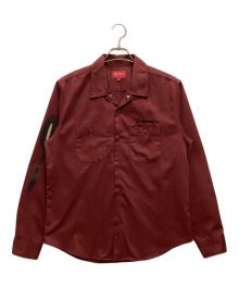 SUPREME（シュプリーム）の古着「Rose L/S Work Shirt / ローズロングスリーブワークシャツ」｜ボルドー