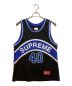 Supreme（シュプリーム）の古着「Curve Basketball Jersey / カーブバスケットボールジャージ　ゲームシャツ　タンクトップ　17SS 」｜ネイビー×ブラック