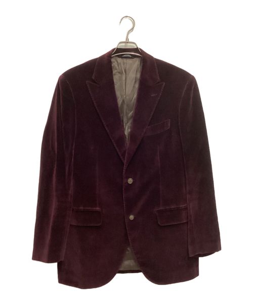 SARTORIA LATORRE（サルトリア ラットーレ）SARTORIA LATORRE (サルトリア ラットーレ) ベルベットテーラードジャケット　2B ボルドー サイズ:52の古着・服飾アイテム