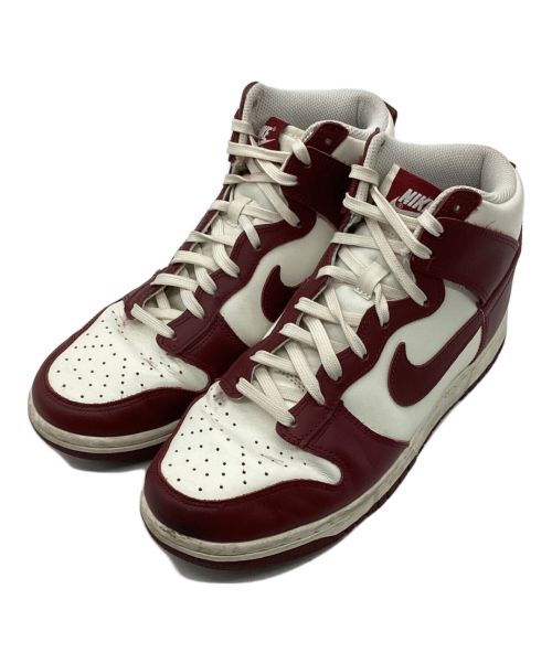 NIKE（ナイキ）NIKE (ナイキ) WMNS DUNK HIGH / ウィメンズ ダンク ハイ ホワイト×ボルドー サイズ:25の古着・服飾アイテム