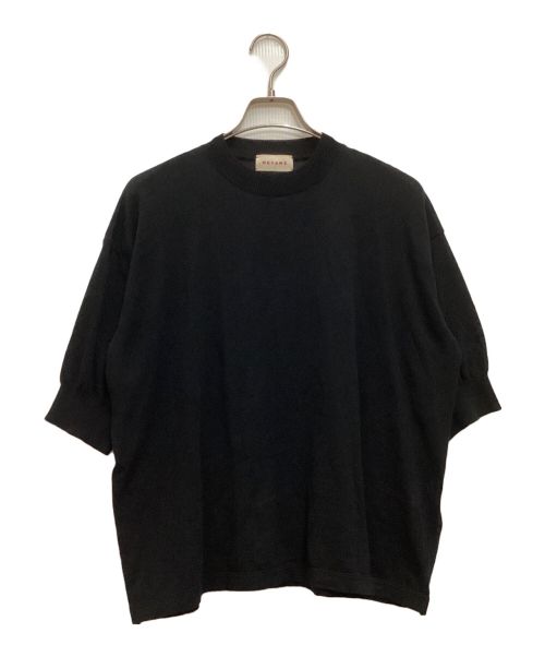 MEYAME（メヤメ）MEYAME (メヤメ) COTTON KNIT TEE / コットンニットT ブラック サイズ:Fの古着・服飾アイテム