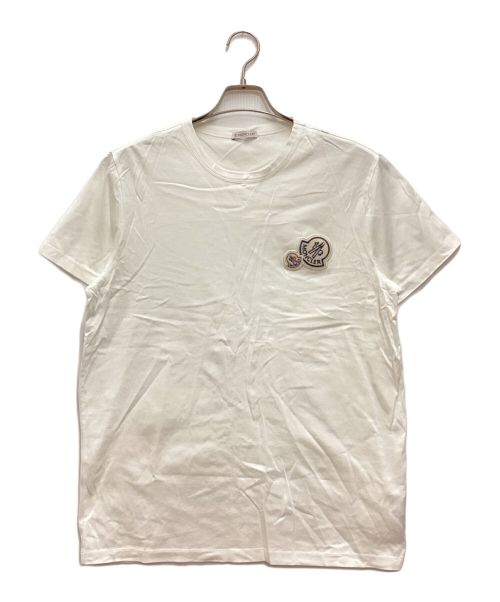 MONCLER（モンクレール）MONCLER (モンクレール) ダブルワッペンTシャツ　クルーネック　コットン　並行品 ホワイト サイズ:Lの古着・服飾アイテム