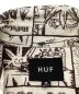 中古・古着 HUF (ハフ) DAY IN THE LIFE S/S WOVEN TOP  / デイインザライフ ショートスリーブ ウーブントップ　総柄　オープンカラーシャツ ホワイト サイズ:M：3980円