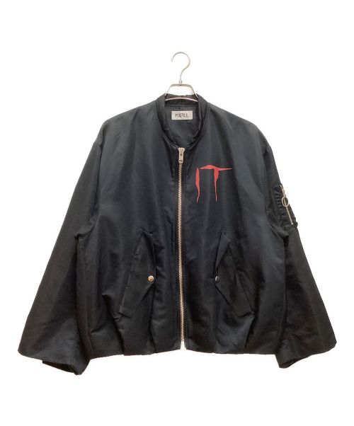 KIDILL（キディル）KIDILL (キディル) NO LOVE LOST BLOUSON / ノーラブロスト ブルゾン　IT collaboration　イットコラボ ブラック サイズ:44の古着・服飾アイテム