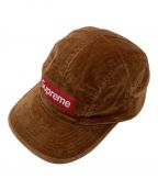 SUPREMEシュプリーム）の古着「Velvet Camp Cap / ベルベット キャンプキャップ USA製」｜ブラウン