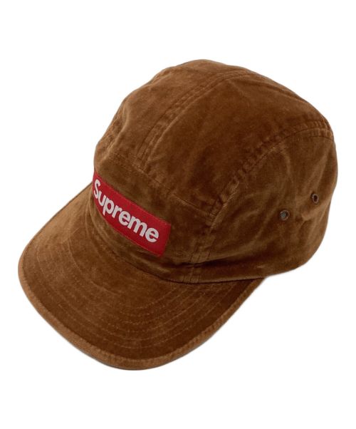 SUPREME（シュプリーム）Supreme (シュプリーム) Velvet Camp Cap / ベルベット キャンプキャップ USA製 ブラウンの古着・服飾アイテム