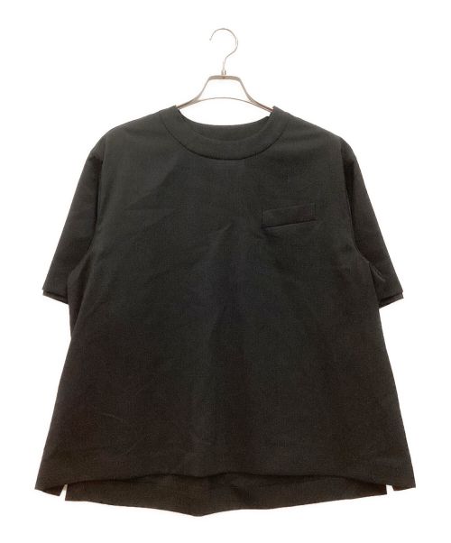 sacai（サカイ）sacai (サカイ) SUITING PULLOVER / スーチングプルオーバー　ショルダージップ　21SS ブラック サイズ:1の古着・服飾アイテム