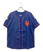 STARTERスターター）の古着「古着Metsベースボールシャツ　ニューヨックメッツ」｜ブルー