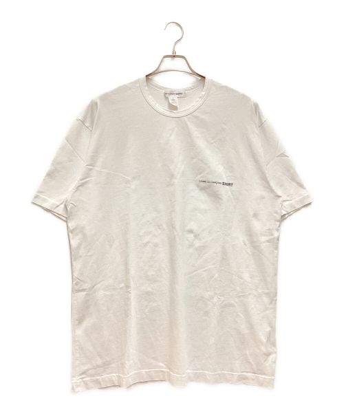 COMME des GARCONS SHIRT（コムデギャルソンシャツ）COMME des GARCONS SHIRT (コムデギャルソンシャツ) ロゴプリントビッグTシャツ　クルーネック　コットン ホワイト サイズ:Lの古着・服飾アイテム