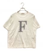 Fabiana Filippiファビアナフィリッピ）の古着「ルーチェFロゴTシャツ　クルーネック　コットン」｜ホワイト