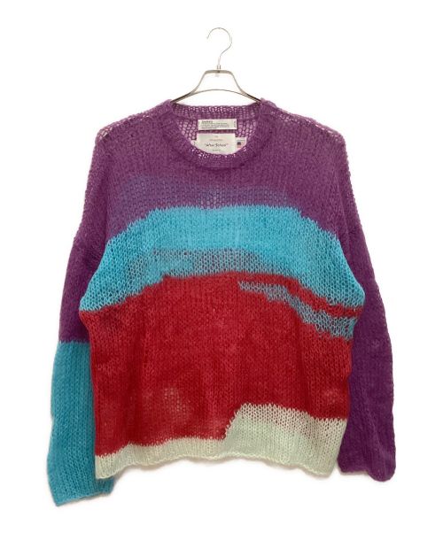 DAIRIKU（ダイリク）DAIRIKU (ダイリク) PUNKS Mohair Pullover Knit / パンクス モヘア プルオーバー ニット　クルーネック　ローゲージ　22AW K-5 パープル サイズ:Fの古着・服飾アイテム