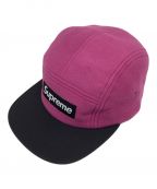 SUPREMEシュプリーム）の古着「Polartec Fleece Camp Cap / ポーラテック フリース キャンプ キャップ USA製」｜ピンク×ブラック