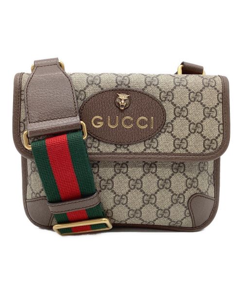 GUCCI（グッチ）GUCCI (グッチ) GGスプリーム スモール メッセンジャーバッグ ベージュ サイズ:-実寸をご確認くださいの古着・服飾アイテム