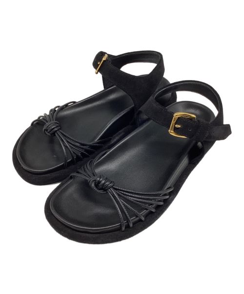 J&M DAVIDSON（ジェイ＆エム デヴィッドソン）J&M DAVIDSON (ジェイ＆エム デヴィッドソン) STRAPPY KNOTTED SANDAL / ストラッピー ノーティッド サンダル ブラック サイズ:38の古着・服飾アイテム