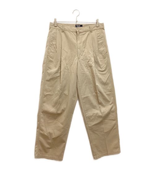 POLO RALPH LAUREN（ポロ・ラルフローレン）POLO RALPH LAUREN (ポロ・ラルフローレン) THE CLASSIC GOLF PANT / クラシック ゴルフパンツ　2タック　センタープレス　チノ　コットン　古着 ベージュ サイズ:W32の古着・服飾アイテム