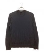 theoryセオリー）の古着「Regal Wool Crew Neck PO / リーガル ウール クルーネック プルオーバー ニット」｜ネイビー